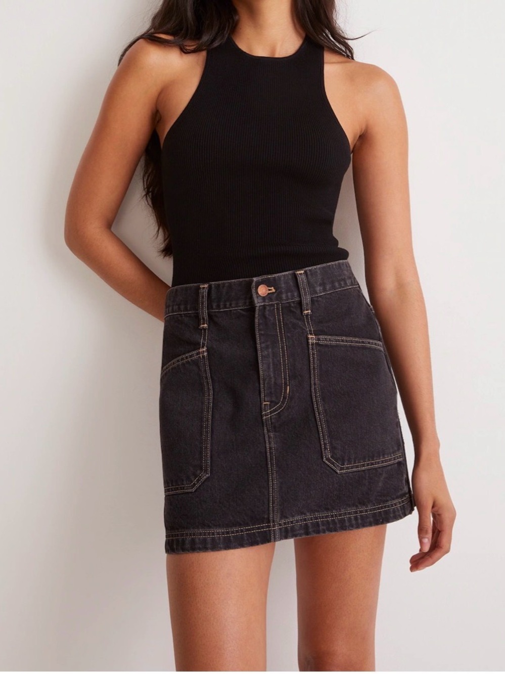Madewell Denim Micro Mini Skirt in Amersfort Wash - Size 28